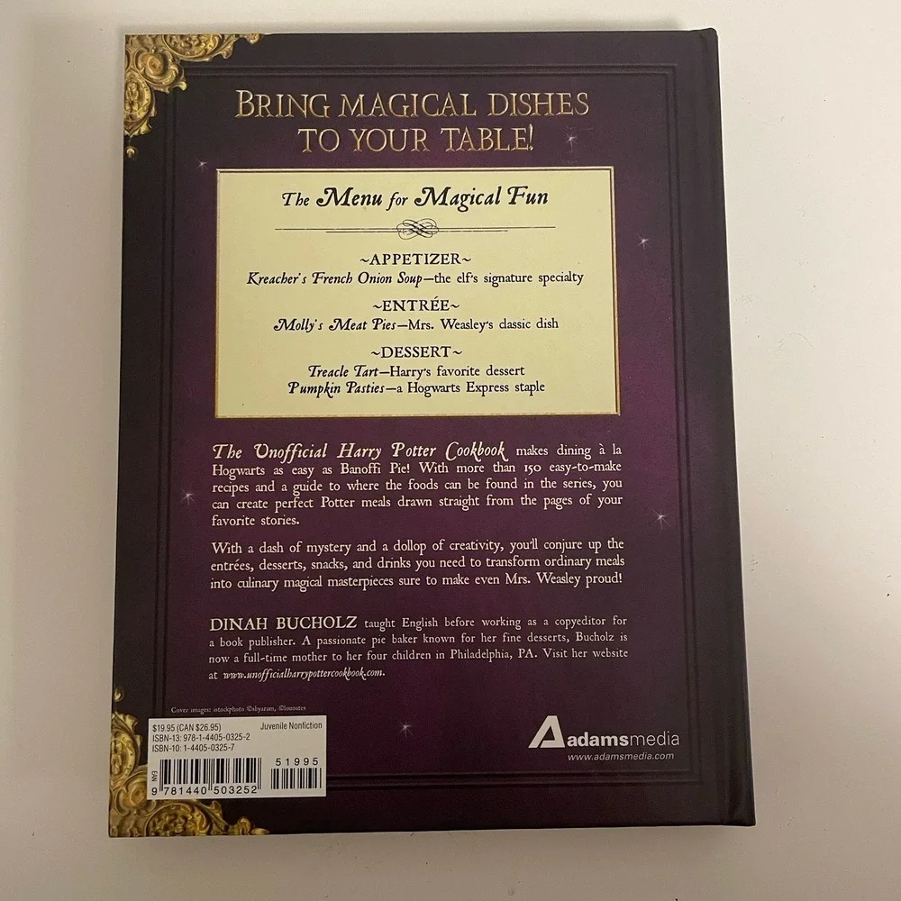 Unofficial Harry Potter Cookbook, Dinah Bucholz Hardcover‎ EUC